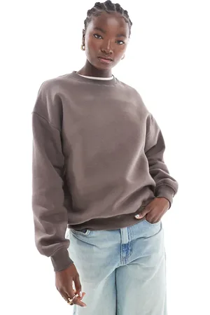 Cotton On Sudadera color trufa oscuro clásica con cuello redondo de Cotton On-Marrón
