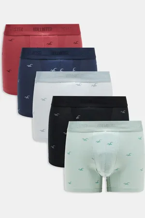 Hollister Pack de 5 calzoncillos de varios colores básicos con detalle estampado de