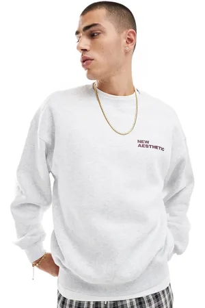 Cotton On Sudadera gris jaspeado de corte cuadrado con estampado "NYC" de Cotton On
