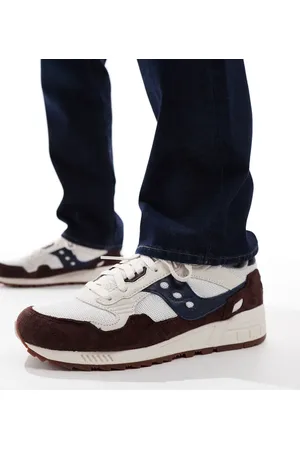 Saucony Zapatillas de deporte blanco lunar y marrón chocolate Originals Shadow 5000 de