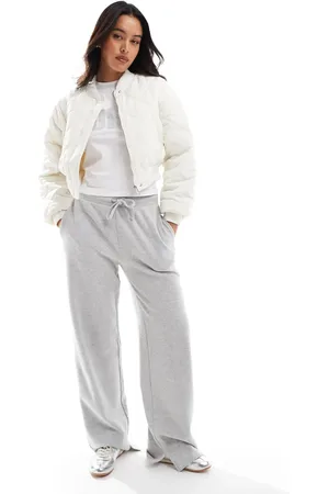 Cotton On Chaqueta bomber blanco guateada de canalé de Cotton On-Negro