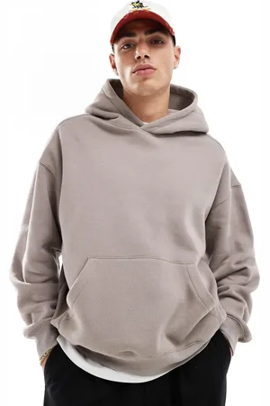 Cotton On Sudadera color negruzco de corte cuadrado sin cierres con capucha de Cotton On-Marrón