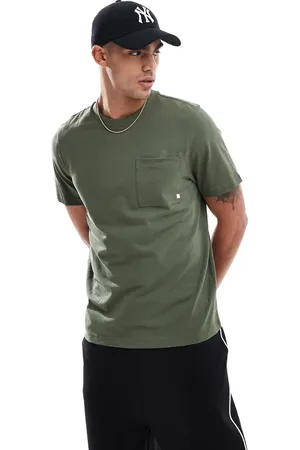 Farah Camiseta caqui con bolsillo Stacy de