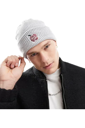 Cotton On Gorro gris con estampado "New York" de punto de arroz de Cotton On
