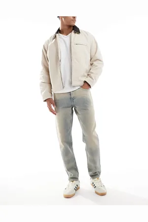 ASOS Vaqueros de corte tapered con lavado claro tintado de -Azul