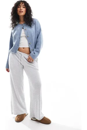 Hollister Pantalones de pijama a holgados de canalé suave de -Rosa