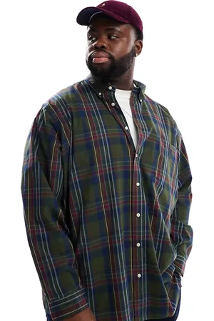 Ralph Lauren Camisa a cuadros de madrás con logo de icono de Big & Tall