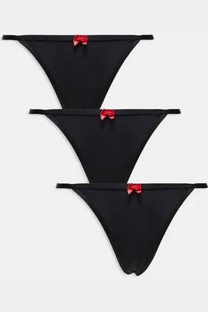 HUGO BOSS Set de regalo de 3 tangas negros con lazos rojos de HUGO Bodywear