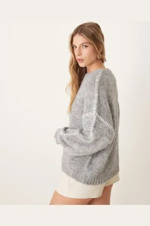 JDY Jersey con detalle de pespuntes de punto de