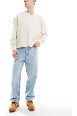 JACK & JONES Vaqueros holgados con lavado azul claro Alex de