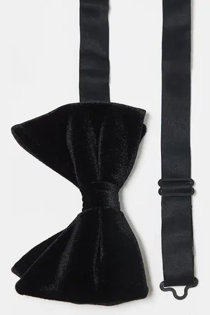 River Island Pajarita negra de terciopelo de