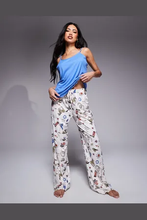 River Island Pijama de pantalones y top de tirantes con estampado wéstern de