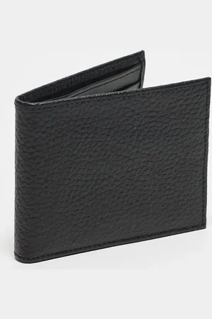 River Island Cartera negra de cuero granulado de