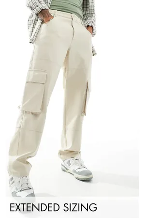 ASOS Pantalones color cargo holgados de lona gruesa de -Beis neutro