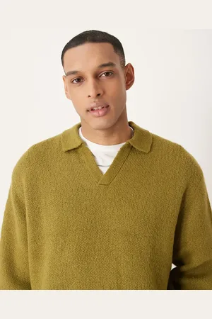 ASOS Polo extragrande con muesca en el cuello de punto cepillado de -Verde
