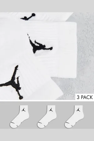 Jordan Pack de 3 pares de calcetines tobilleros blancos básicos de