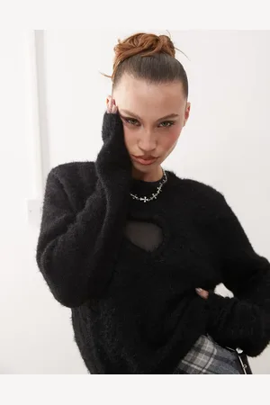 Monki Jersey con abertura en forma de corazón de punto mullido de