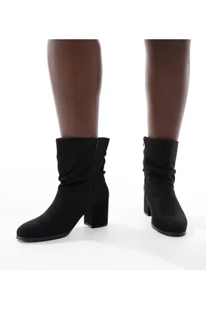 Yours Botines negros con caña flexible de