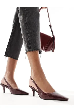 ASOS Zapatos destalonados de tacón bajo Shake de -Rojo