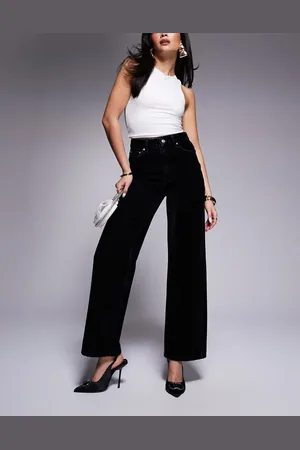 ASOS Vaqueros dad azules con acabado flocado de