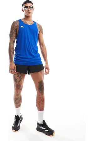 adidas Camiseta azul sin mangas Adizero Essentials de adidas Running