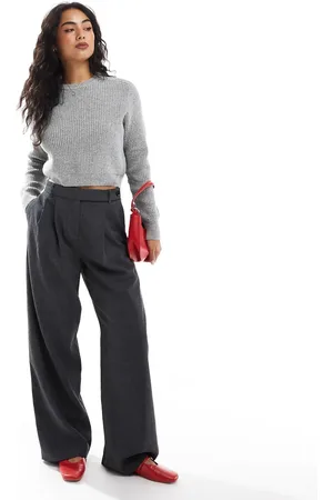Cotton On Jersey gris jaspeado con cuello redondo de Cotton On