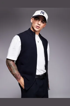 ASOS Chaleco con cremallera y cuello alzado de punto de
