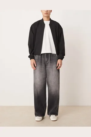 ASOS Vaqueros lavado muy holgados con lazada en la cinturilla de