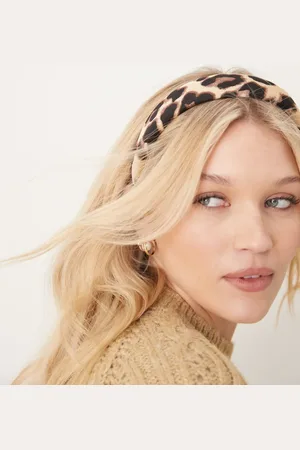 ASOS Diadema acolchada con estampado de leopardo de