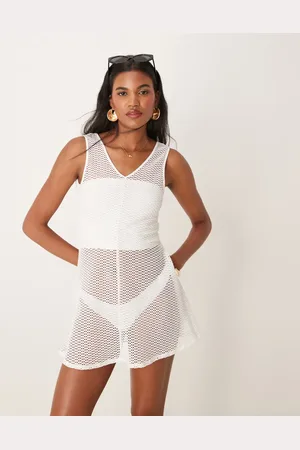 Free Society Vestido playero corto de punto de