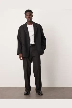 ASOS Americana negra de corte suelto extragrande de bouclé de