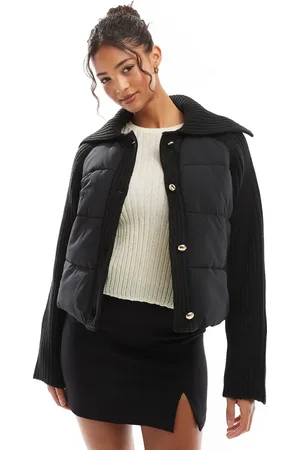 ASOS Chaqueta corta acolchada de punto de -Sin color