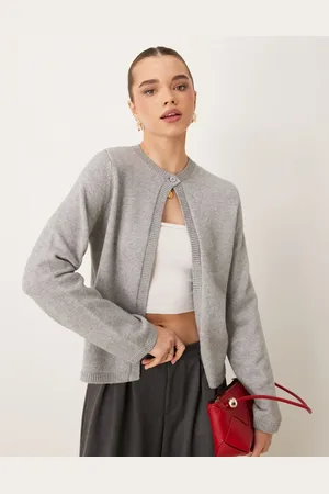 Gina Tricot Cárdigan con detalle de un botón de punto de