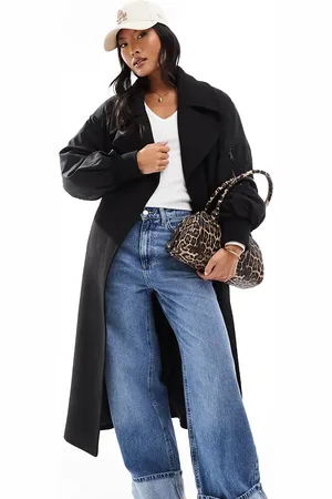 ASOS Abrigo de vestir estilo chaqueta bomber con diseño dividido de ASOS DESIGN Petite