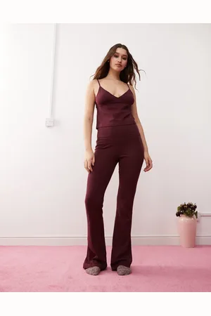 Monki Top de pijama de tirantes con volantes Mix & Match de -Rojo