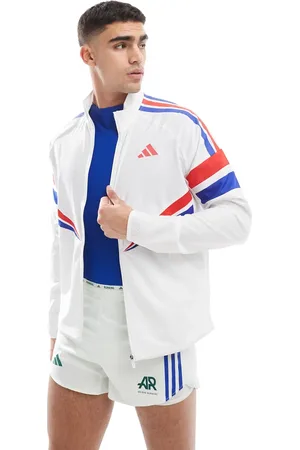 adidas Chaqueta blanca retro Adizero de adidas Running