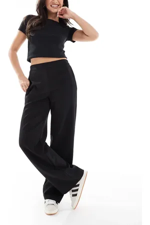 Pieces® Pantalones negras de pernera ancha de