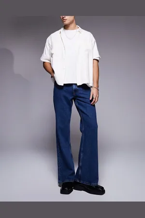 ASOS Vaqueros de campana con lavado azul oscuro vintage de