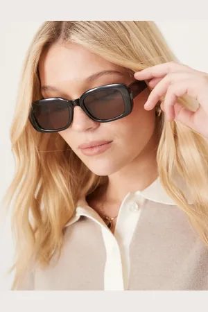 ASOS Gafas de sol negras con montura gruesa mediana rectangular de