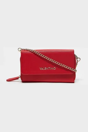 VALENTINO Bandolera roja con correa de cadena y caja de regalo Zero de Valentino-Rojo
