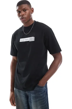Fred Perry Camiseta negra con logo estampado Archive de