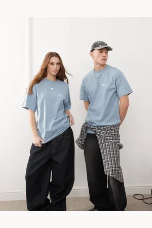 Dr Denim Camiseta unisex holgada con logo delantero Trooper de