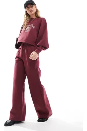 Miss Selfridge Joggers de pernera ancha de (parte de un conjunto)-Rojo
