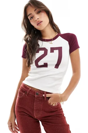 Cotton On Camiseta con diseño encogido y estampado gráfico "27" de Cotton On