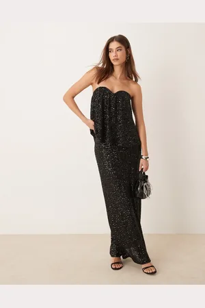 Gina Tricot Falda larga negra de lentejuelas Mix & Match de