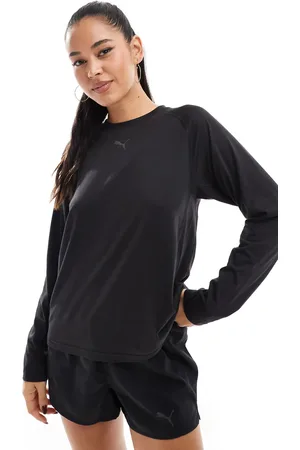 PUMA Camiseta negra de manga larga de Run