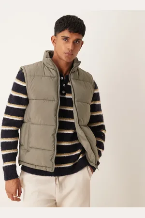 New Look Chaleco verde caqui acolchado de