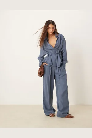 ASOS Camisa cruzada con lazada de (parte de un conjunto)