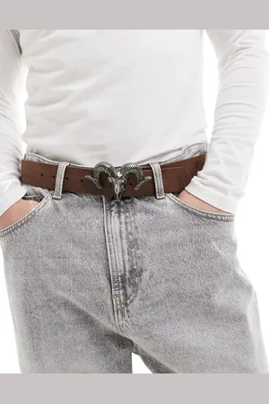 ASOS Cinturón con hebilla de cabeza de carnero de
