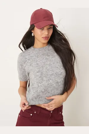 Gina Tricot Jersey de manga corta de punto mullido de